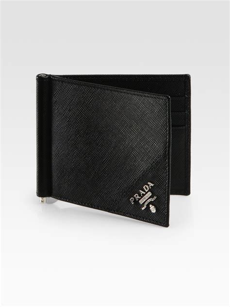 prada mens wallet with money clip